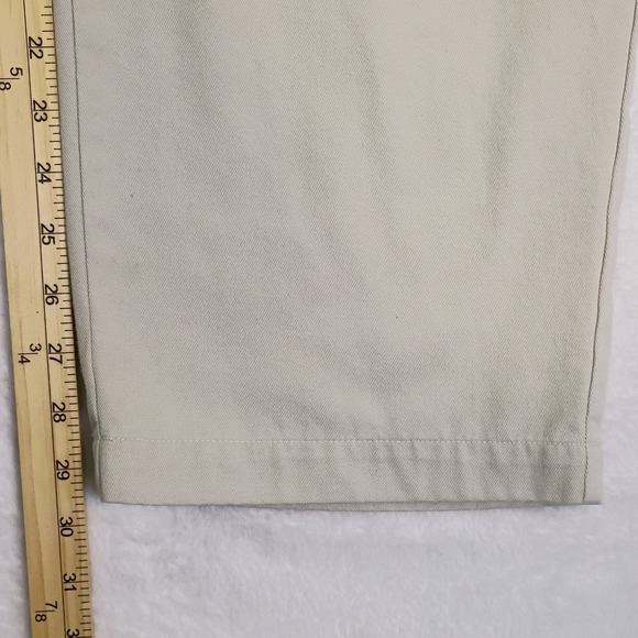 Vintage Polo Ralph Lauren Mens Andrew Pant Khaki Pleated Chino Cotton Size 38x30 - Picture 7 of 16